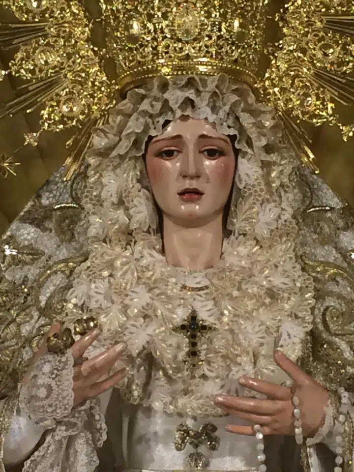 Imagen de la Virgen de los Angeles de la Hermandad de los Negritos