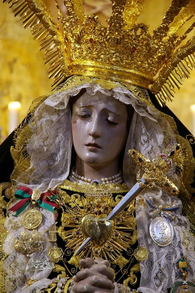 Imagen de la Virgen de los Dolores del Puente Malaga