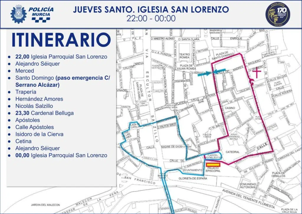 Itinerario Jueves Santo Refugio Murcia