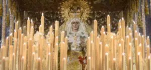 La Macarena en su historica procesion a la Catedral de Sevilla